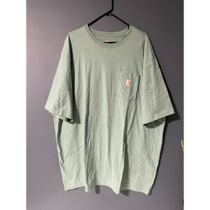 Carhartt Shirt Mens Size 3Xl GreenChest Pocket T Shirt Loose Fit